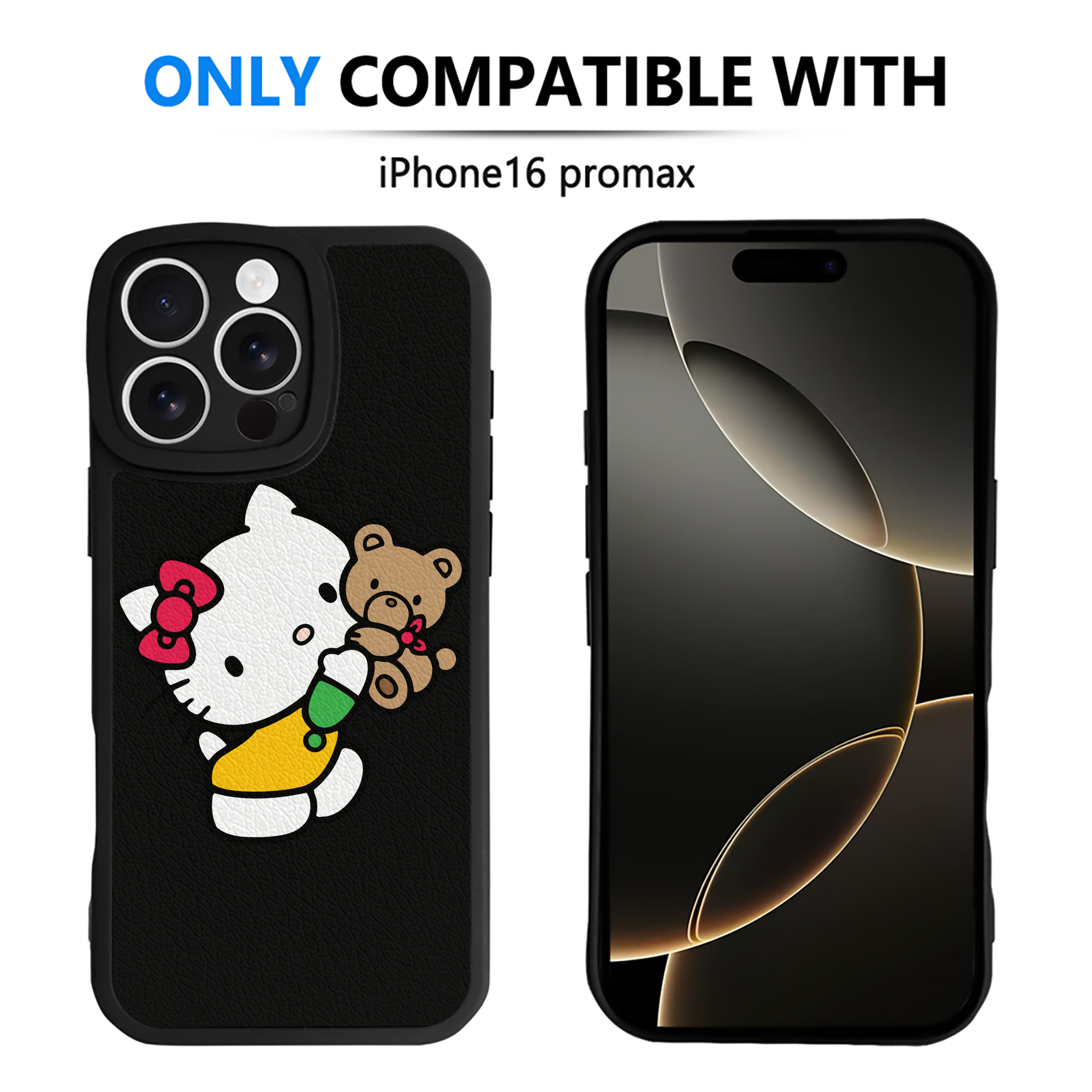 （画像用） Hello Kitty ハローキティ 【iPhone 16シリーズ対応】シリコンスマホケース（レザー調） 材質：シリコン